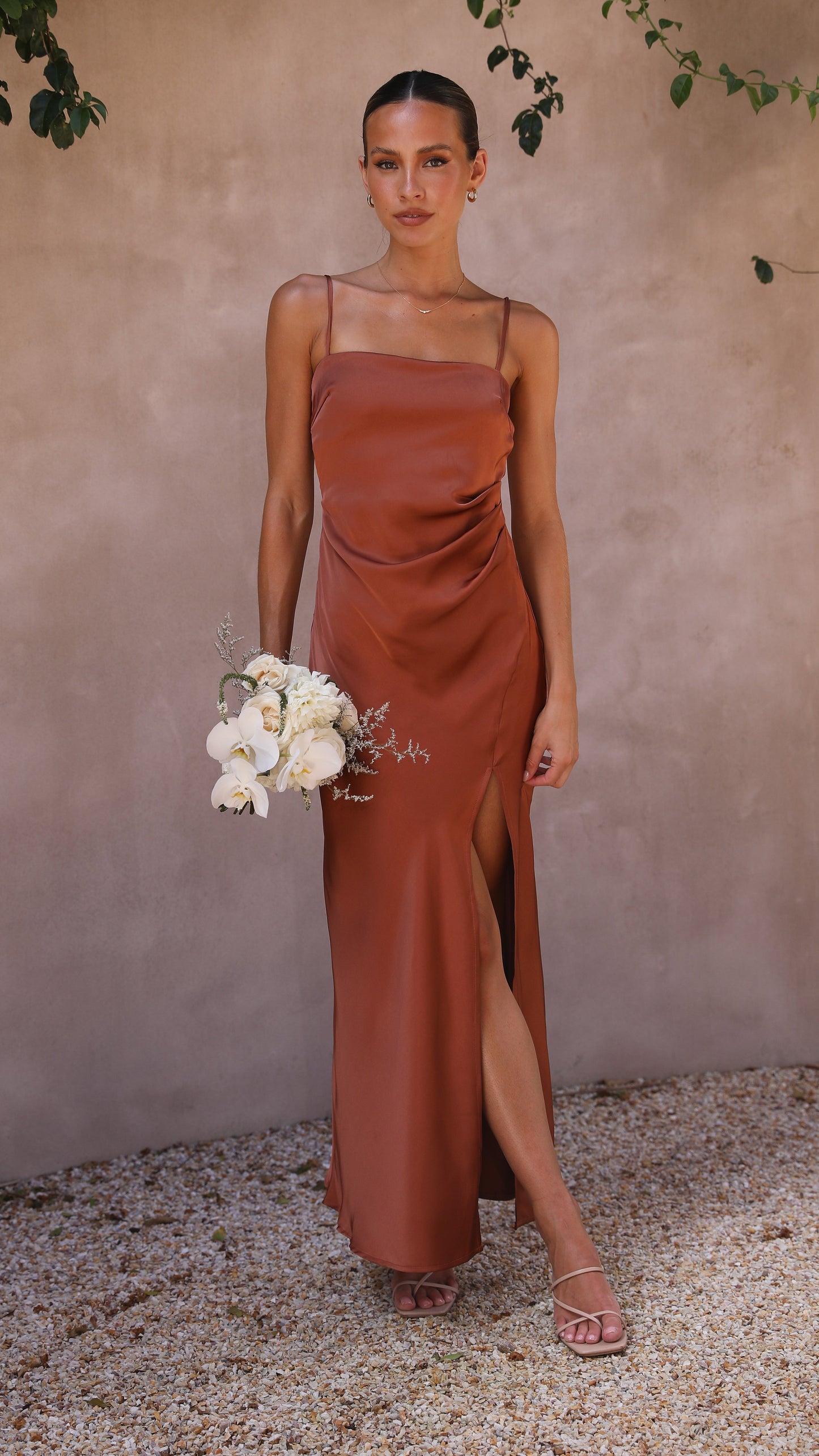 Lana - vestido color cobre