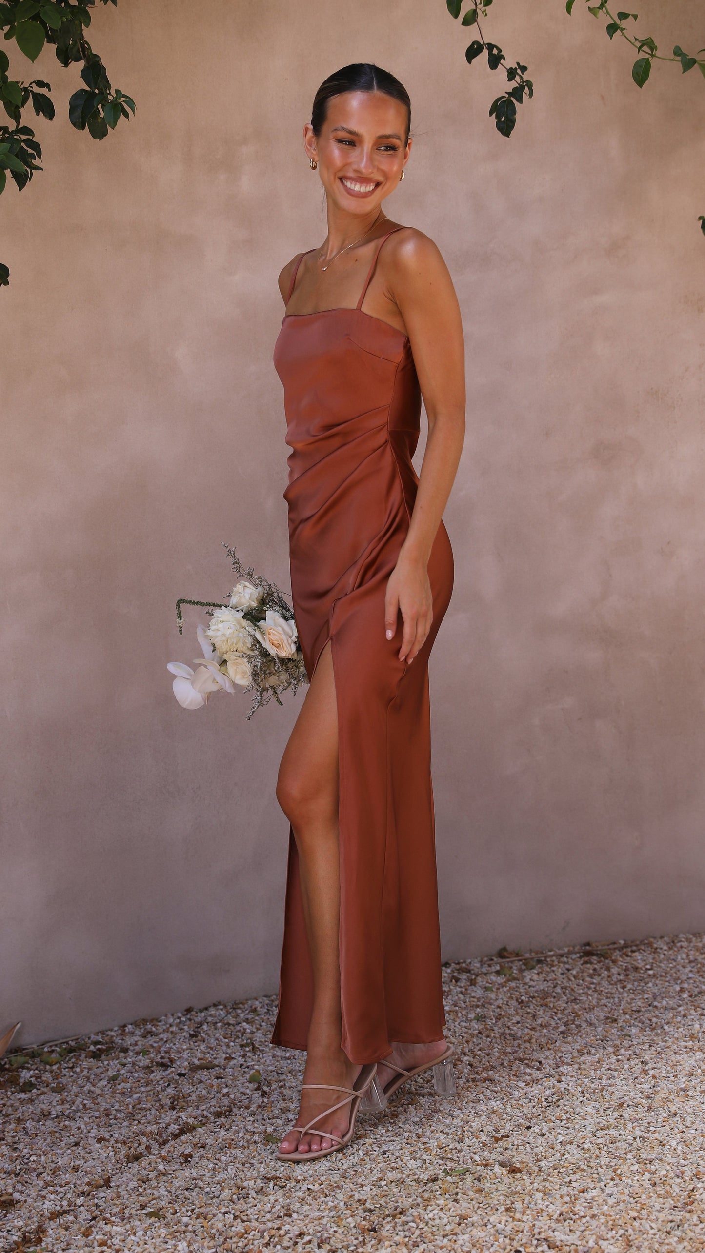Lana - vestido color cobre