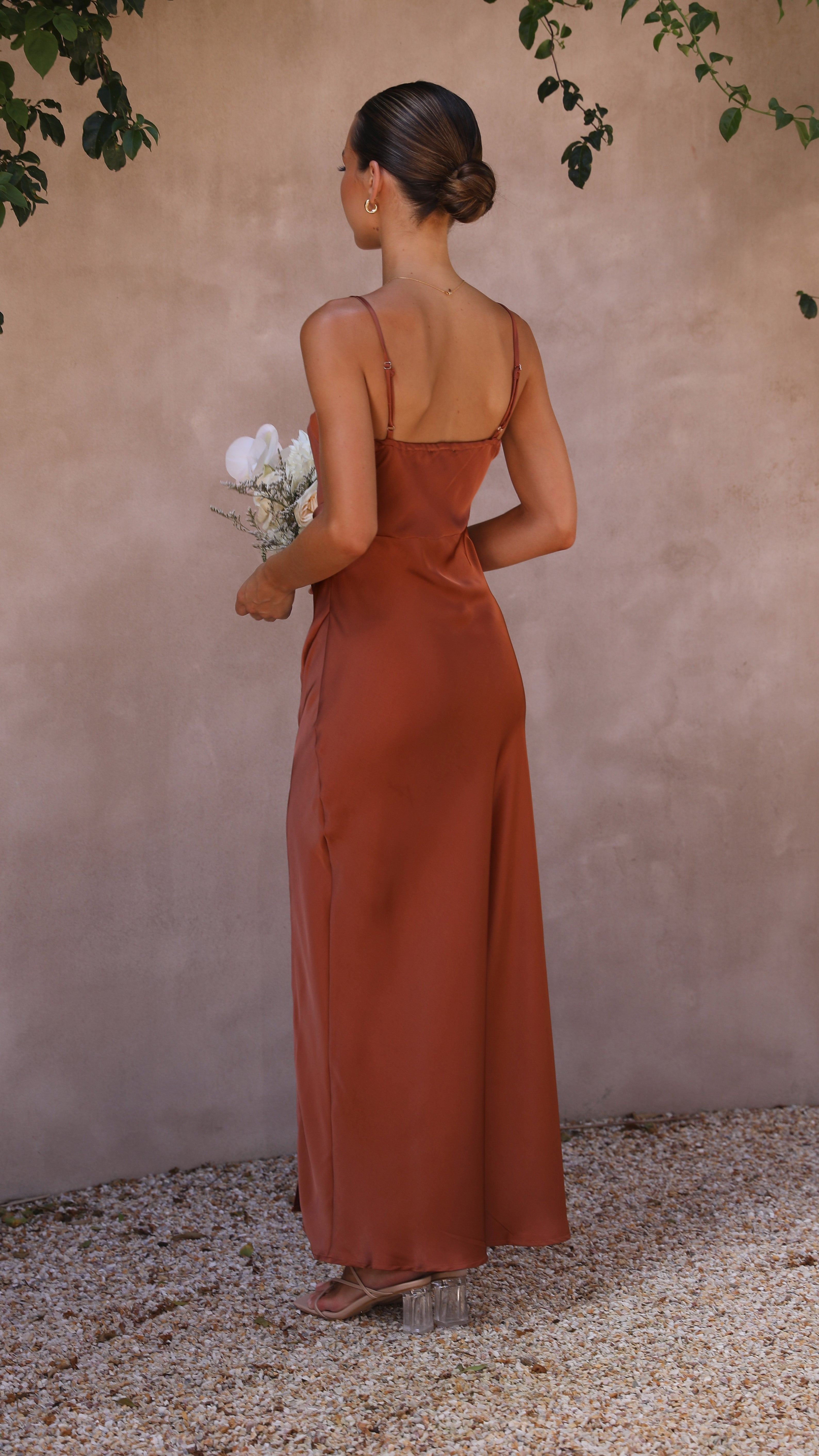 Lana - vestido color cobre