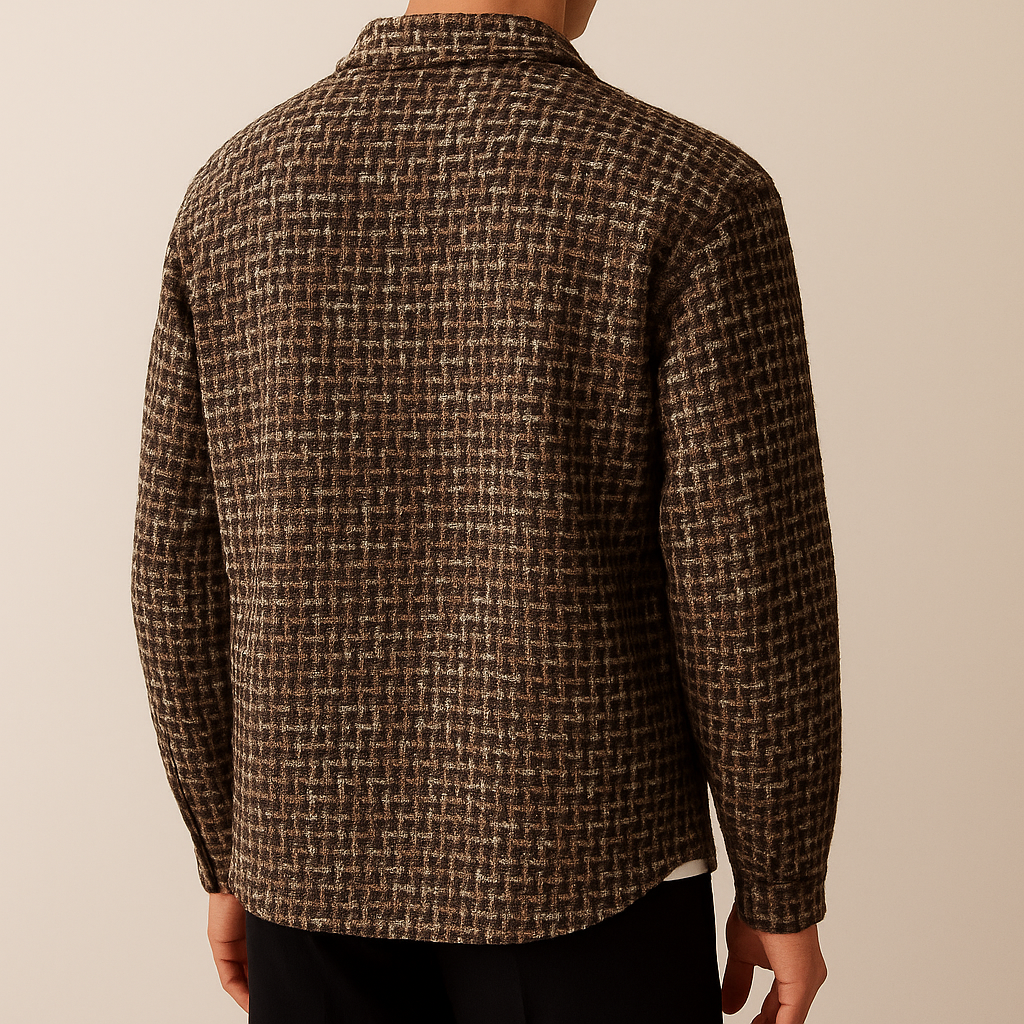 Houndstooth | Sobrecamisa Tweed de Cuadros Clásicos