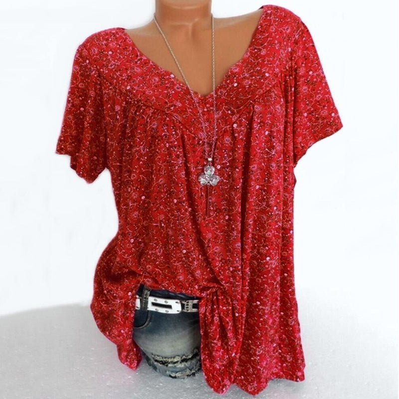 Roxana | Camiseta de manga corta con cuello en V