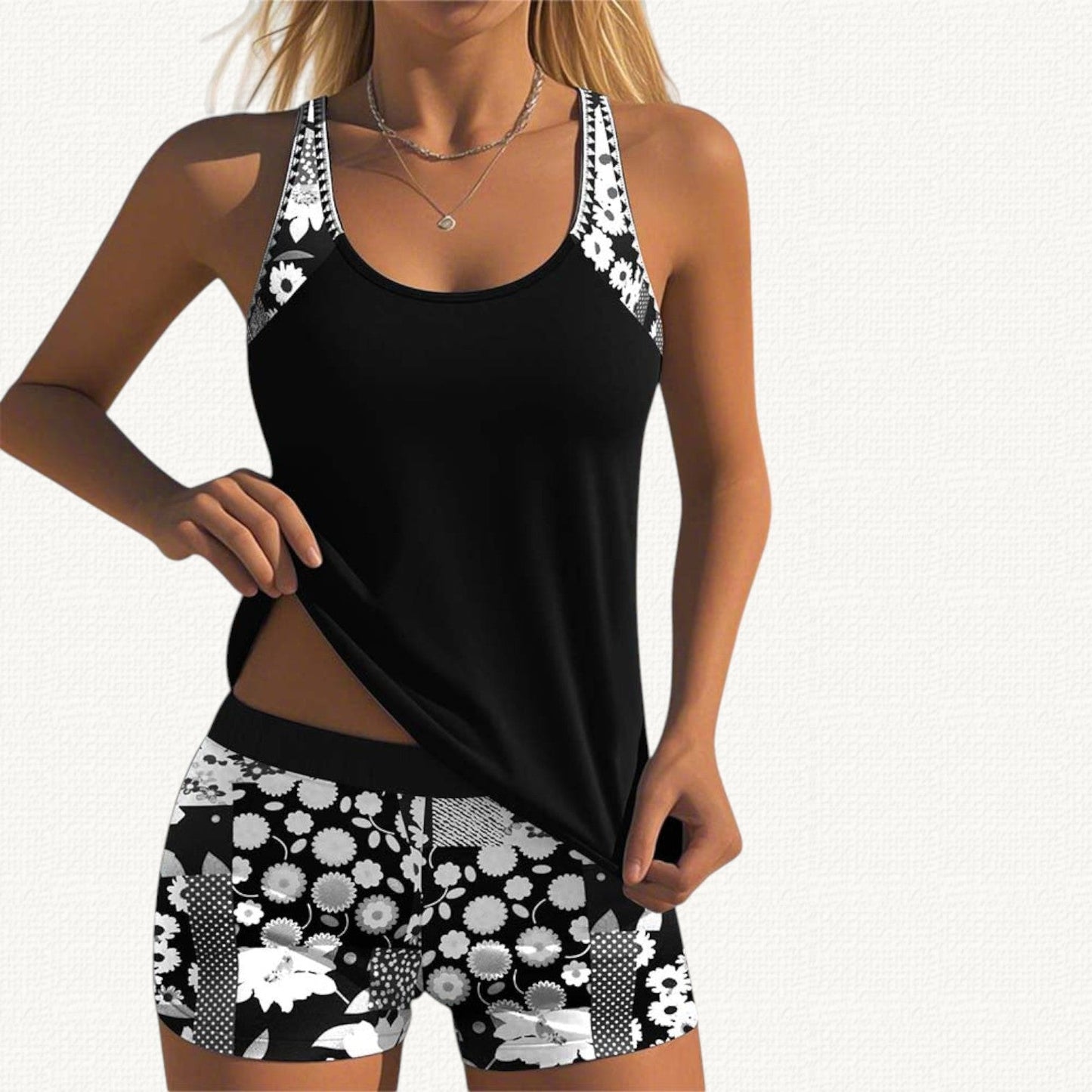 Vera | Tankini Holgado con Short Floral