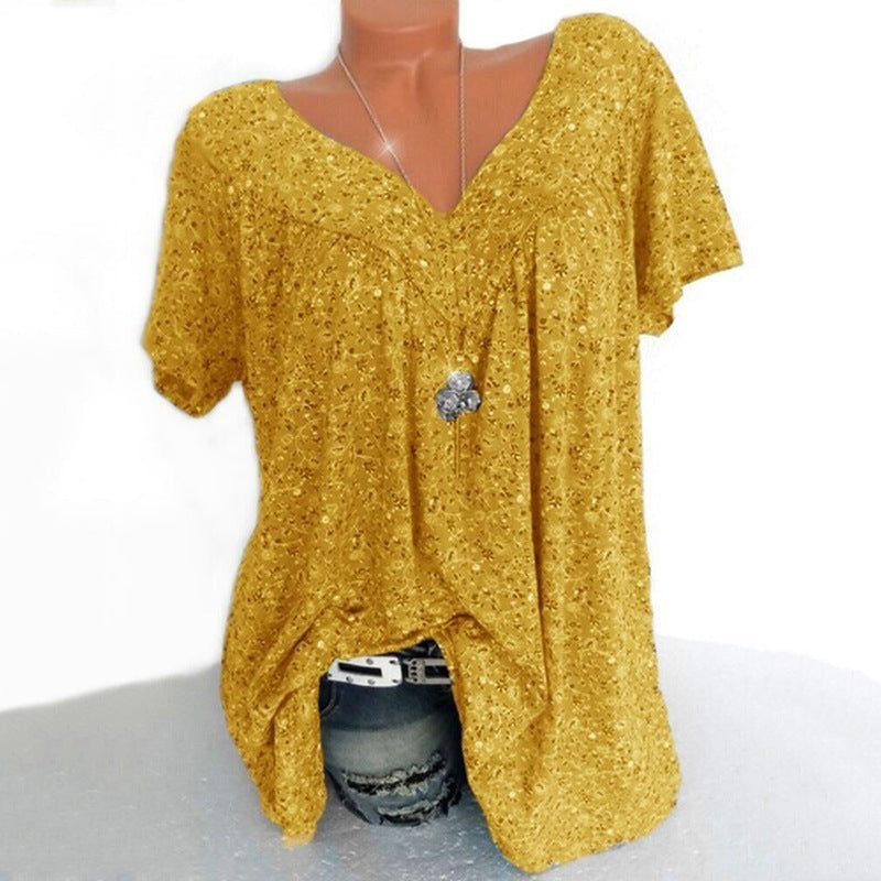 Roxana | Camiseta de manga corta con cuello en V