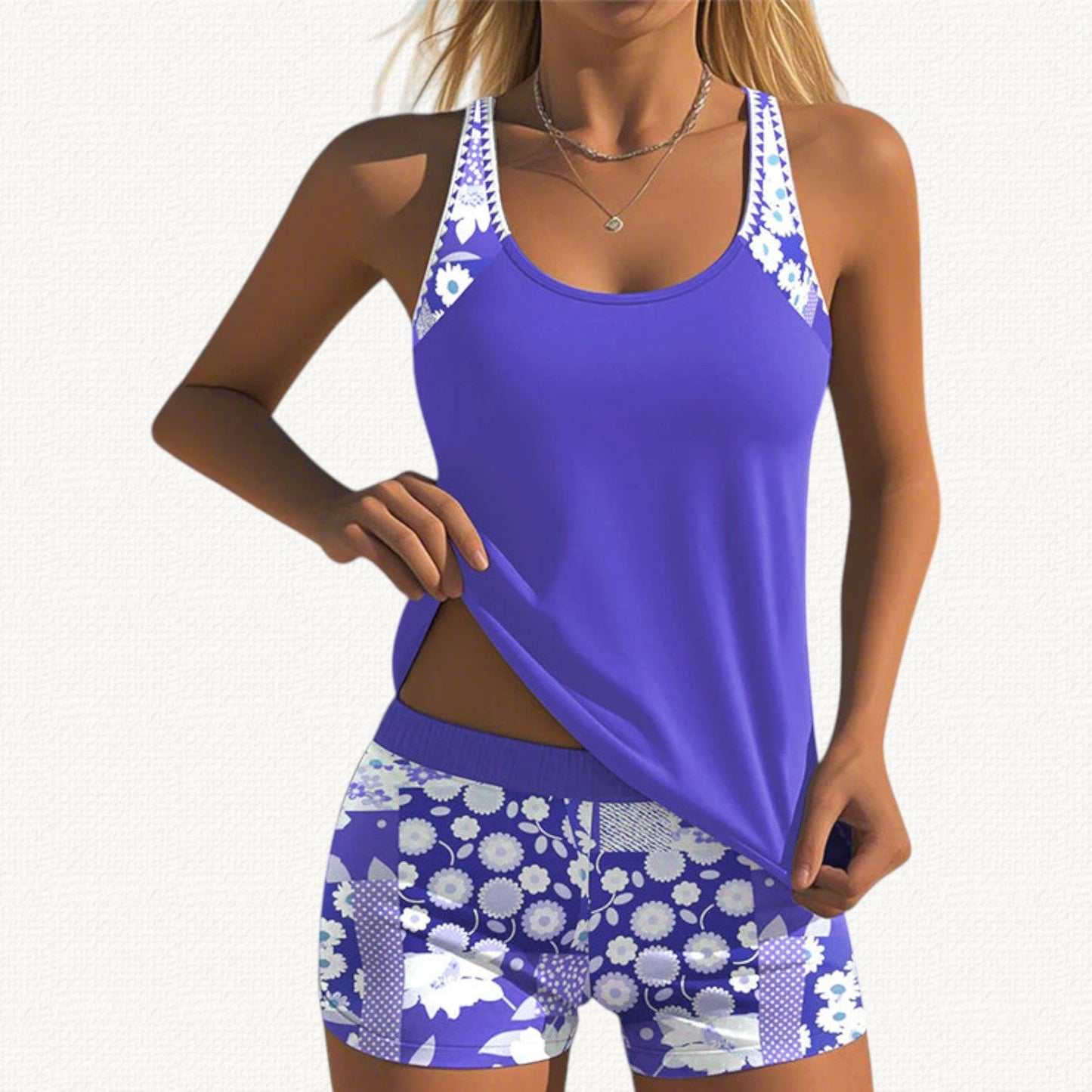 Vera | Tankini Holgado con Short Floral