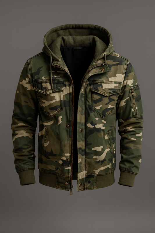 Gilbert | Chaqueta con Capucha Estilo Militar