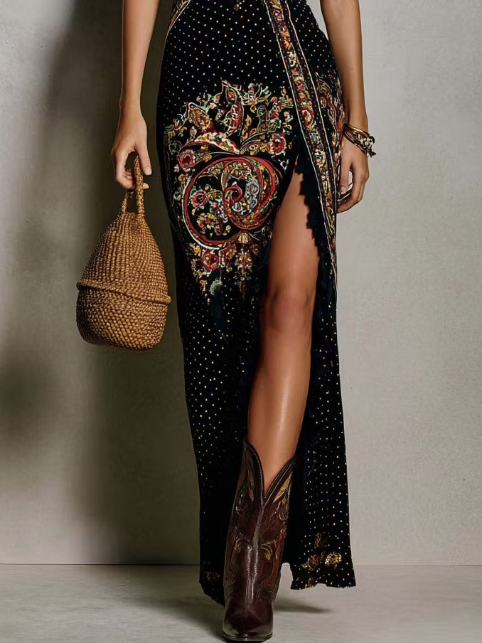 SARAH | VESTIDO ESTAMPADO DE ESTILO BOHEMIO