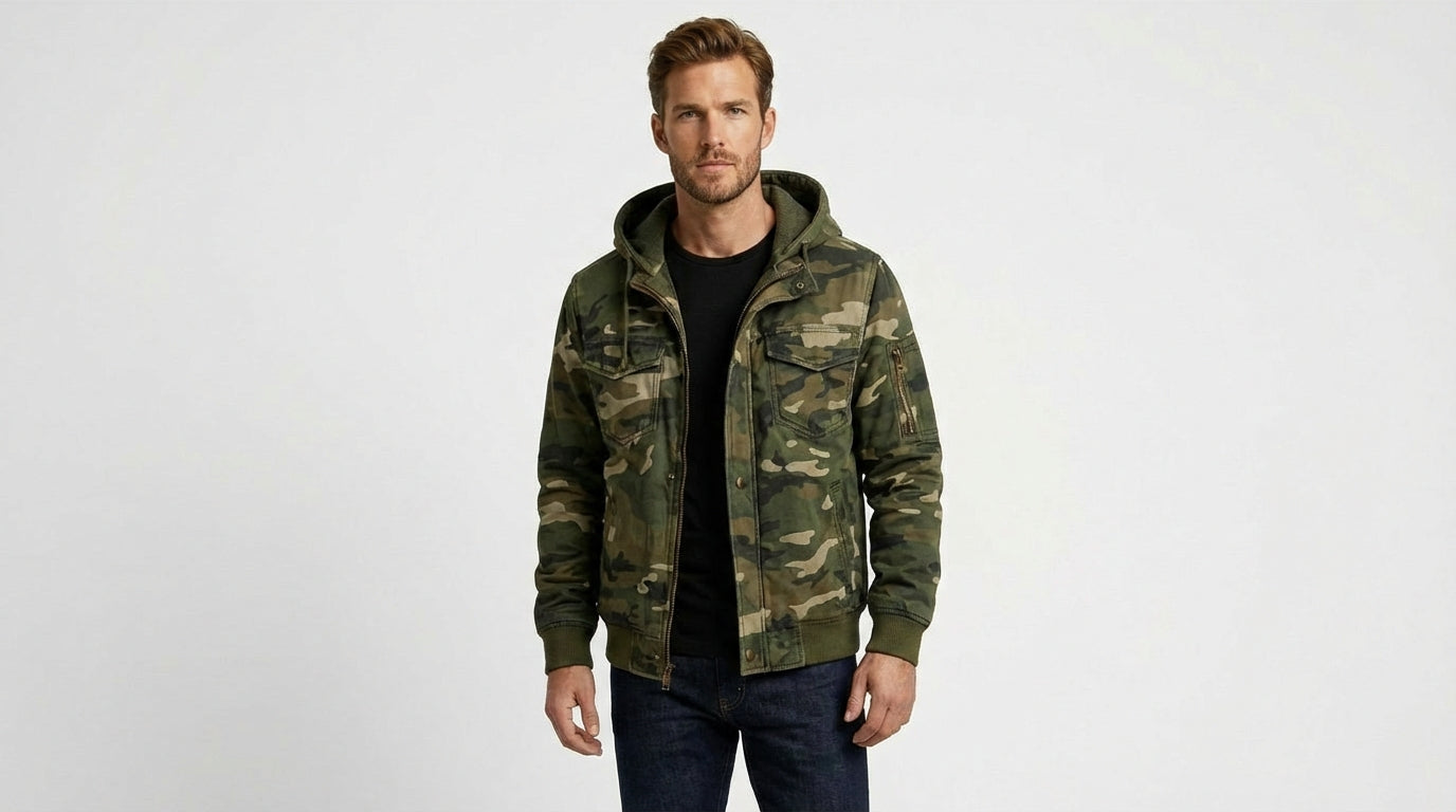 Gilbert | Chaqueta con Capucha Estilo Militar