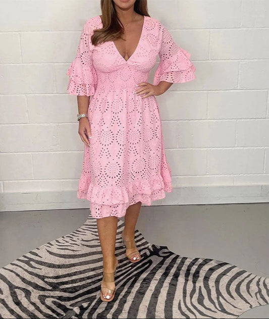 Cristina - Vestido con cuello en V