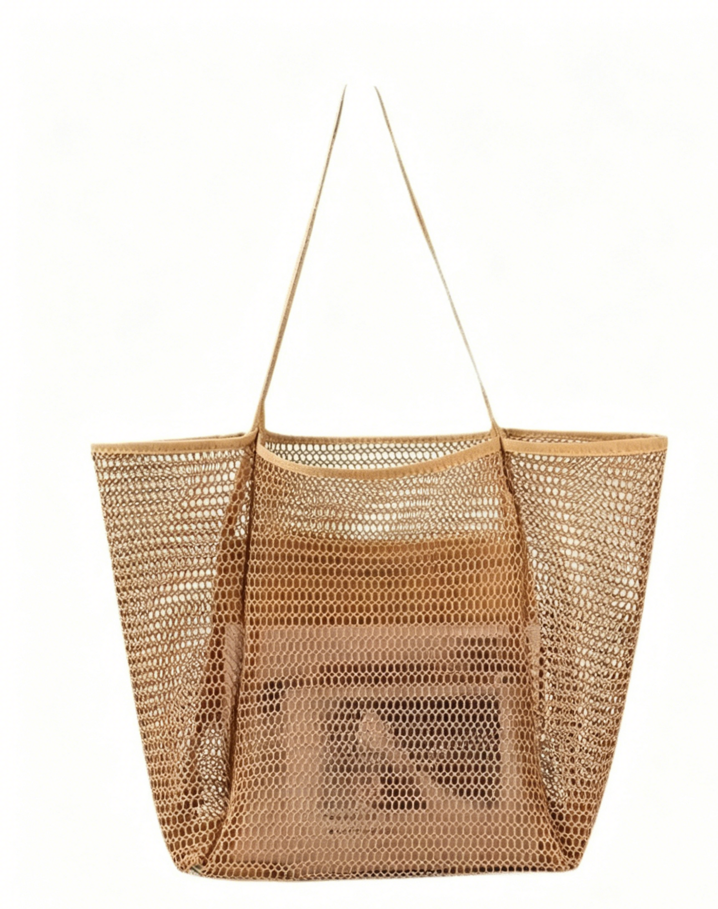 Bolso Tote de Playa Bohemio de Malla con Gran Capacidad