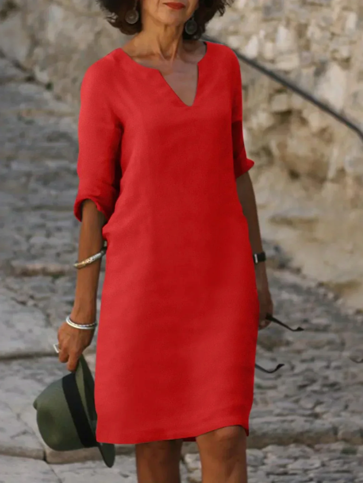 Viola elegante vestido cómodo