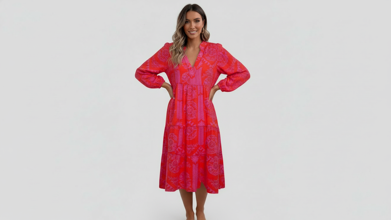 Valeria vestido boho de algodón