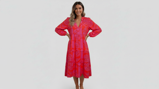 Valeria vestido boho de algodón