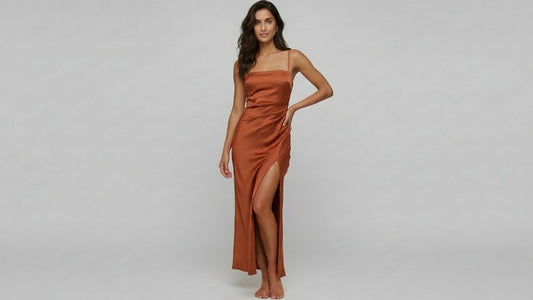 Lana - vestido color cobre