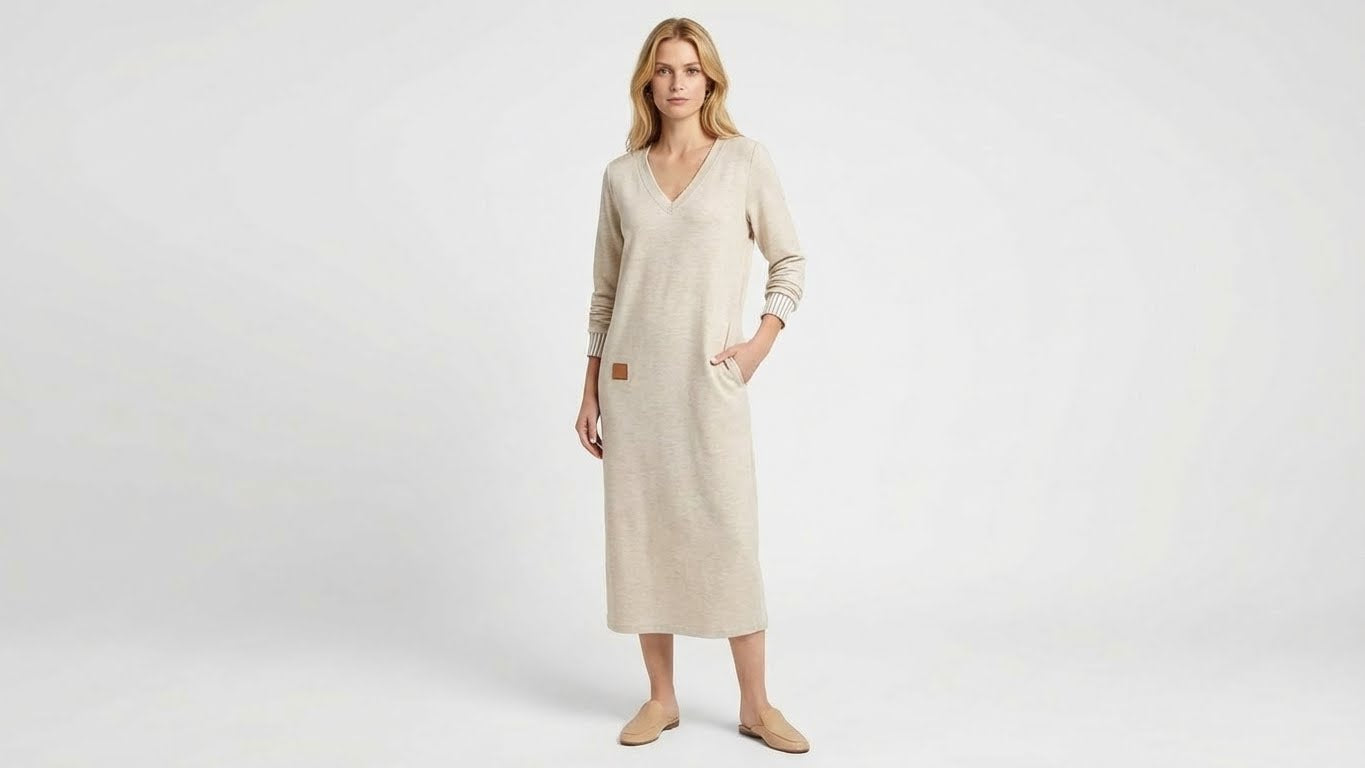 Yuni Vestido Casual y Suave con Estilo V