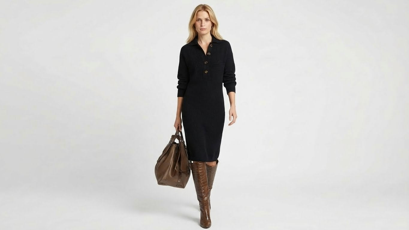 Marcelle | Vestido Suéter con Estilo Sofisticado