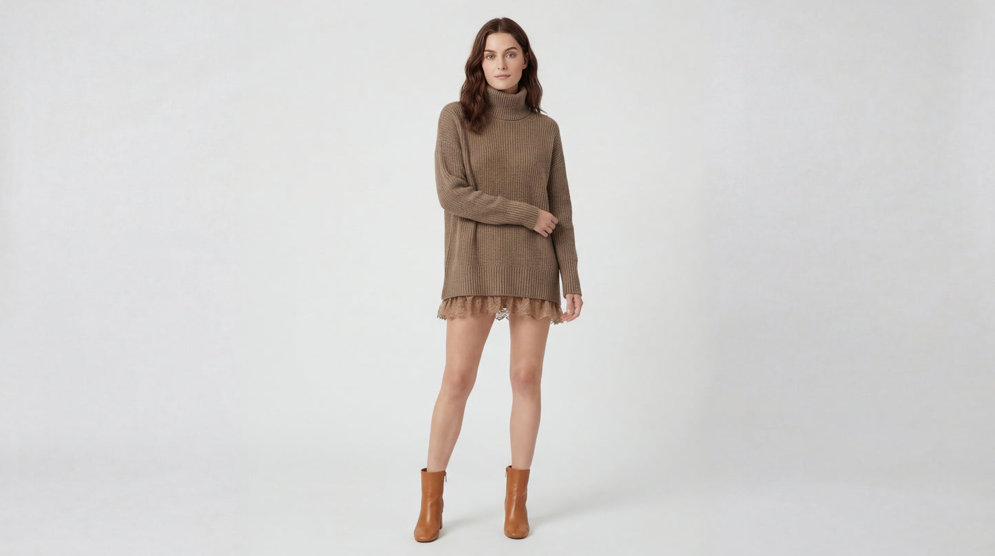 Nina | Vestido de Tejido Suave con Volantes