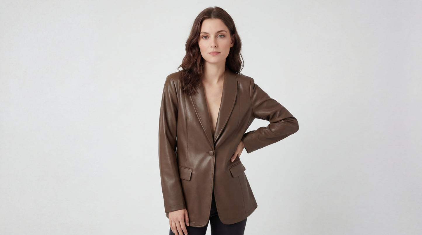 Riviera | Blazer de Cuero Elegante