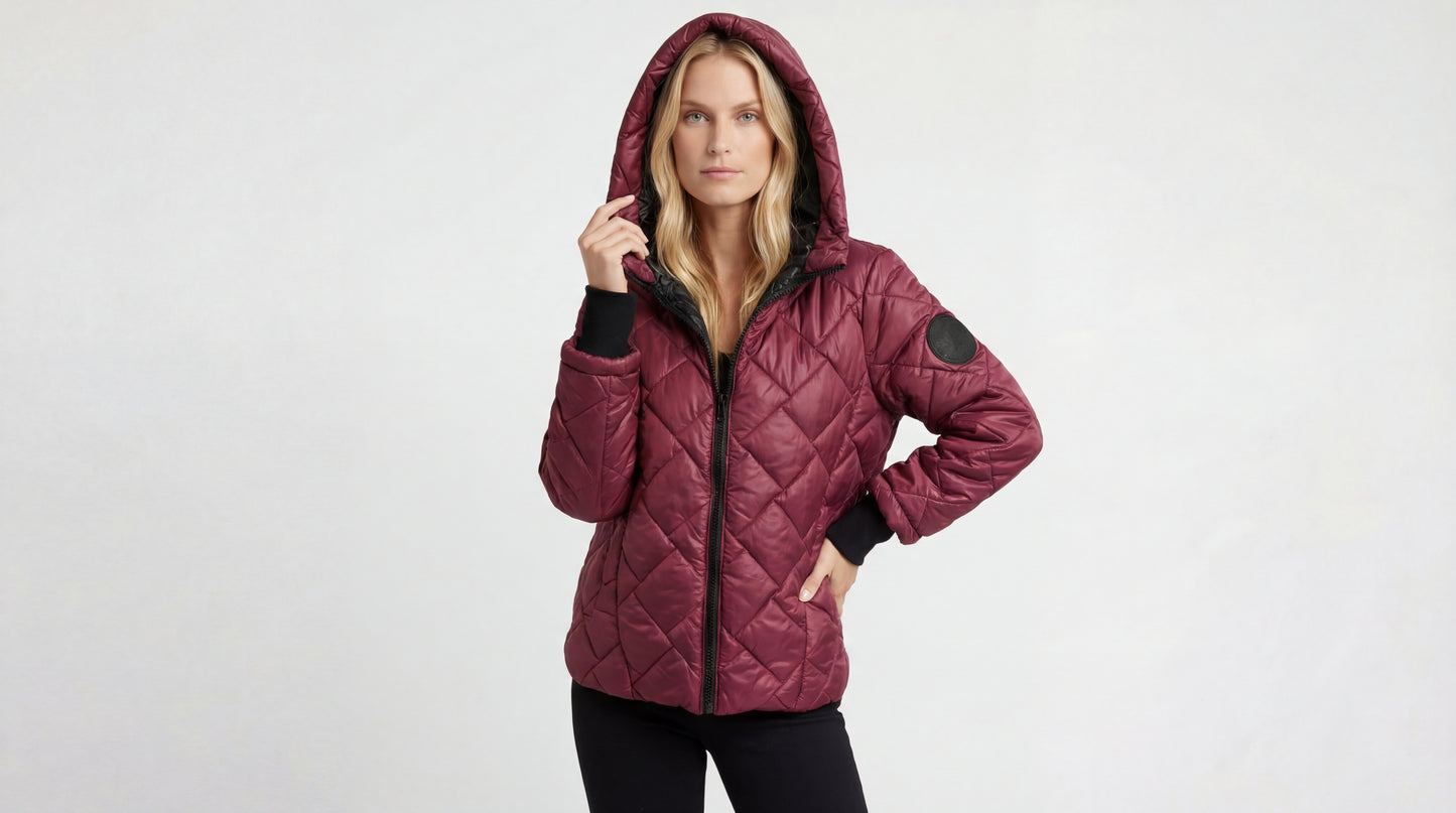Alexandra | Chaqueta de Invierno con Costura de Rombo