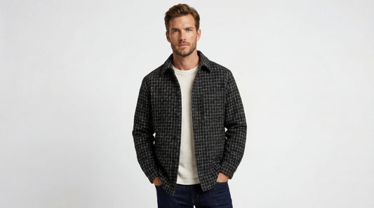 Houndstooth | Sobrecamisa Tweed de Cuadros Clásicos