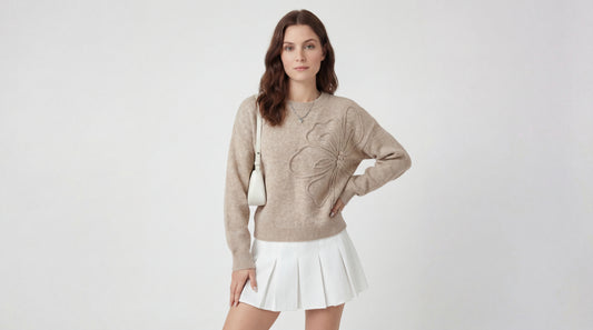 Flora | Suéter de Punto con Estilo Minimalista
