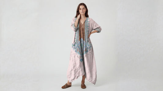 Thalsyna | Vestido Boho con Bordado Floral