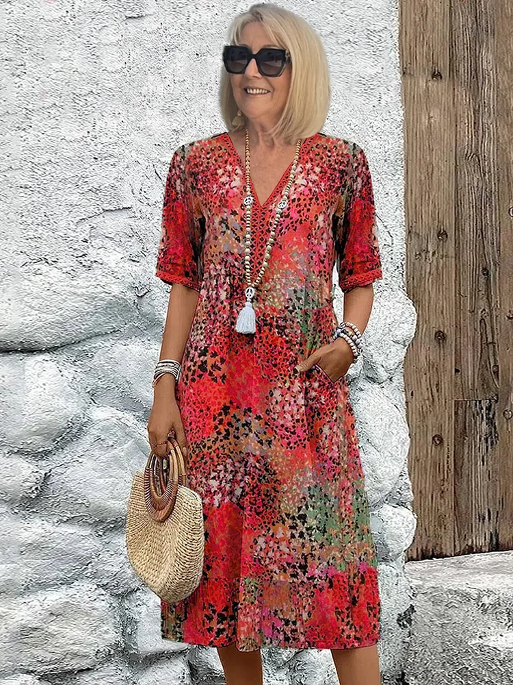 CALLIE | VESTIDO MIDI VIBRANTE DE CORTE FAVORECEDOR Y ESTILO SIN ESFUERZO