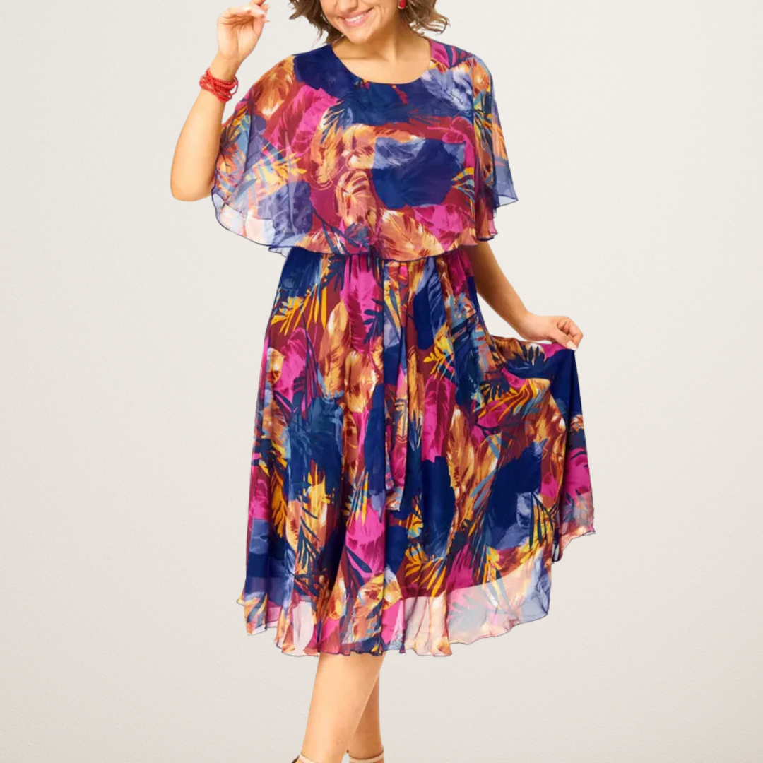 BARBARA | VESTIDO DE GASA CÓMODO DE TALLA GRANDE