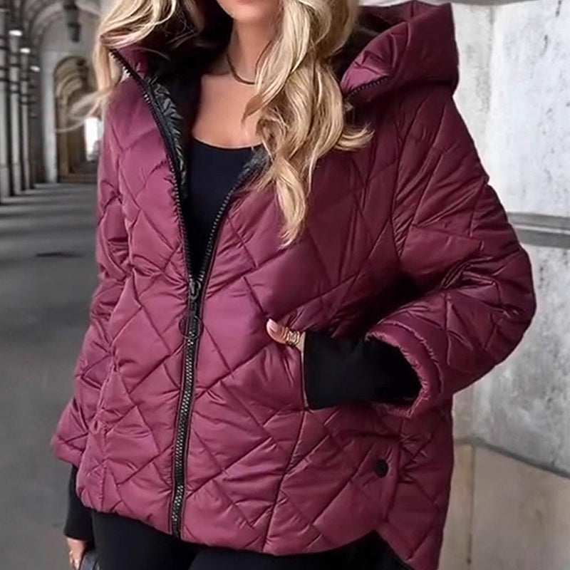 Alexandra | Chaqueta de Invierno con Costura de Rombo
