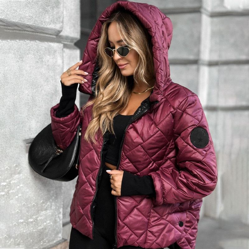 Alexandra | Chaqueta de Invierno con Costura de Rombo